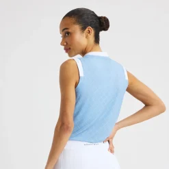 Röhnisch Abby Sleeveless Top Micro-R-Check-Dove-Blue Online