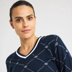 Röhnisch Adele Knitted Sweater R-Check-Navy