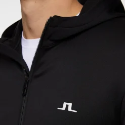 J.Lindeberg Aerial Full Zip Hood Svart Black Sale