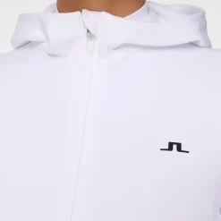 J.Lindeberg Aerialle Zip Hood Vit White Clearance