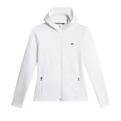 J.Lindeberg Aerialle Zip Hood Vit White Clearance