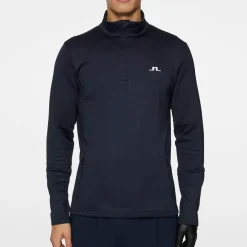 J.Lindeberg Aerial Quarter Zip Mid Layer Blå JL Navy Outlet