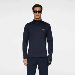 J.Lindeberg Aerial Quarter Zip Mid Layer Blå JL Navy Outlet