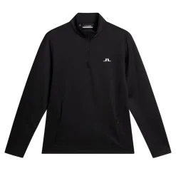 J.Lindeberg Aerial Quarter Zip Mid Layer Svart Black New