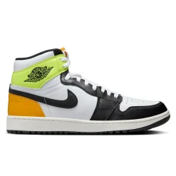 Nike Air Jordan I High G M Golf White-Black-University Gold-Volt Hot