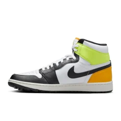 Nike Air Jordan I High G M Golf White-Black-University Gold-Volt Hot