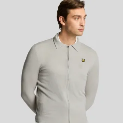 Lyle & Scott Airlight Knitted Cardigan Grå Grå (Pebble Z04) Sale