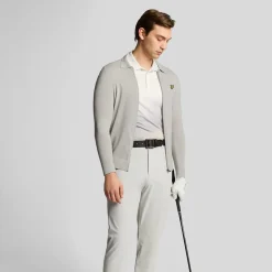 Lyle & Scott Airlight Knitted Cardigan Grå Grå (Pebble Z04) Sale