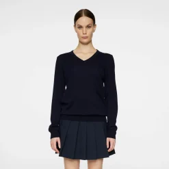 J.Lindeberg Amaya Knitted Sweater Blå JL Navy