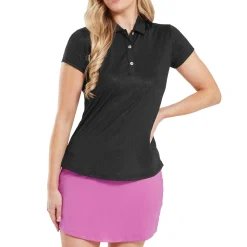 FootJoy Animal Print Cap Sleeve Lisle Svart Black New