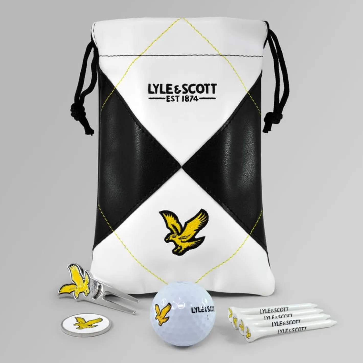 Lyle & Scott Argyle Tote Pouch Gift Set Discount