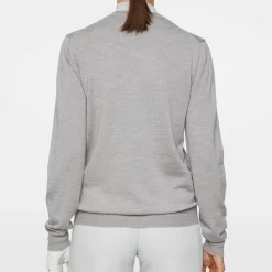 J.Lindeberg Aria Knitted Sweater Light-Grey-Melange Clearance
