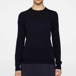 J.Lindeberg Aria Knitted Sweater Blå JL Navy Hot