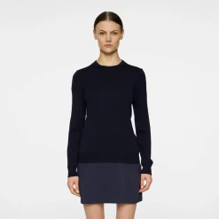 J.Lindeberg Aria Knitted Sweater Blå JL Navy Hot