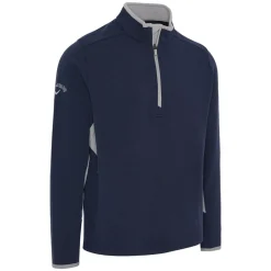 Callaway Blocked LS 1/4 Zip Pullover Blå Peacoat