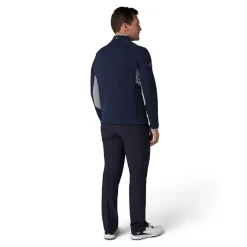 Callaway Blocked LS 1/4 Zip Pullover Blå Peacoat