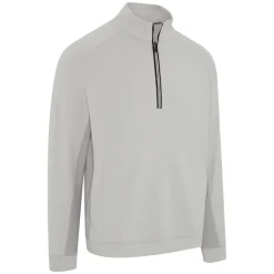 Callaway Brushed Rib 1/4 Zip Pullover Concrete-Htr Clearance