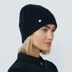 Daily Sports Cable Knit Hat Blå Navy Outlet