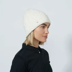 Daily Sports Cable Knit Hat Vit Ivory Discount