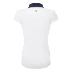 FootJoy Cap Sleeve Print Trim Lisle Vit White - Navy Sale