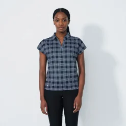 Daily Sports Checked Cap S Check-Navy Hot