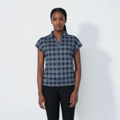 Daily Sports Checked Cap S Check-Navy Hot
