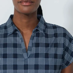 Daily Sports Checked Cap S Check-Navy Hot
