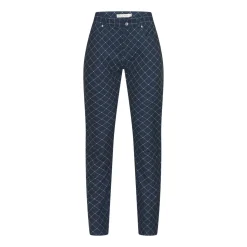 Röhnisch Chie Comfort Pants 32 Micro-R-Check-Navy Outlet