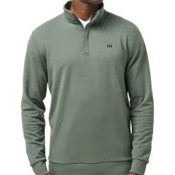 Travis Mathew Cloud Quarter Zip 2. Heather-Balsam Discount
