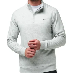 Travis Mathew Cloud Quarter Zip 2. Heather-Light-Grey Hot