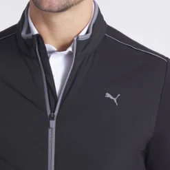 Puma Cloudspun Fleece Hybrid Jacket Svart Black Best