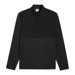 Puma Cloudspun Tech Hybrid 1/2 Zip Svart Black New