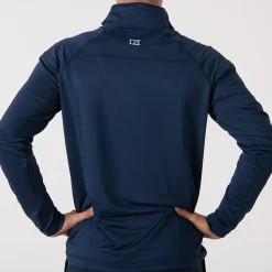 Cutter & Buck Coos Bay Half-Zip Blå Dark Navy (580) Discount