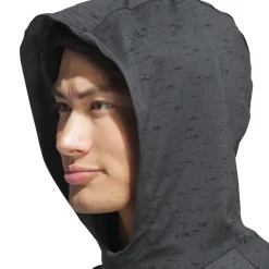 Adidas Core Print Hoodie Svart Carbon-Black Discount