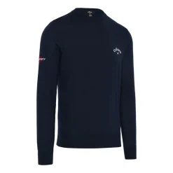 Callaway Crew Neck Merino Mix Sweater Navy-Blue