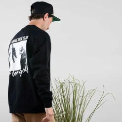 The Gimme Tour Crew Open -95 Svart Black Discount