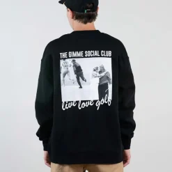 The Gimme Tour Crew Open -95 Svart Black Discount