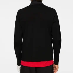 J.Lindeberg Devin Hybrid Knit Zip Sweater Svart Black Best