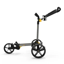 PowaKaddy DLX Lite Flatfold Push Trolley Gunmetal Discount