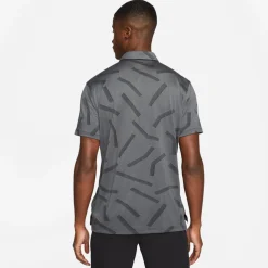 Nike Dri-Fit Vapor Line Jaquard Golf Polo Dk Smoke Grey-Black New