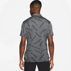 Nike Dri-Fit Vapor Line Jaquard Golf Polo Dk Smoke Grey-Black New