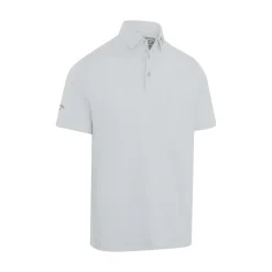 Callaway Emea Ss Ventilated Jacquard Polo Gray Dawn New