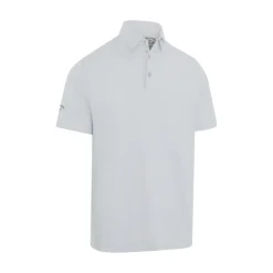 Callaway Emea Ss Ventilated Jacquard Polo Gray Dawn New