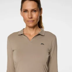J.Lindeberg Falah Long Sleeve Polo Brindle