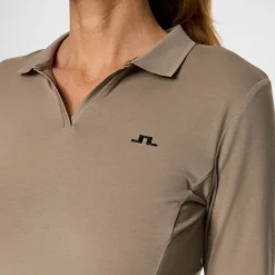 J.Lindeberg Falah Long Sleeve Polo Brindle