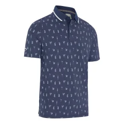 Callaway Geo Cocktail Print Polo Blå Peacoat Sale