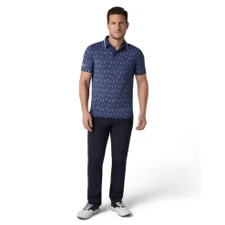 Callaway Geo Cocktail Print Polo Blå Peacoat Sale