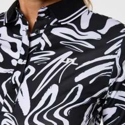 J.Lindeberg Georgia Print Polo Scribble JL White