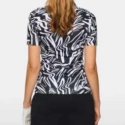J.Lindeberg Georgia Print Polo Scribble JL White