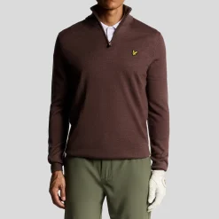 Lyle & Scott Golf Quarter Zip Merino Jumper Rosa Berry Hot